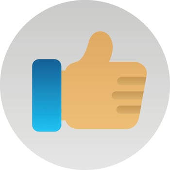 Thumbs Up Vector Icon Design