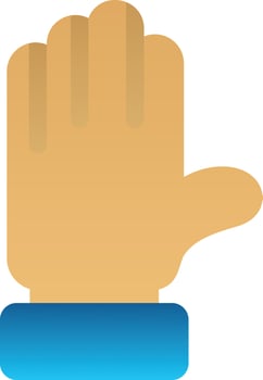 Raise Hand Vector Icon Design