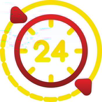 24 Hours Vector Icon Design