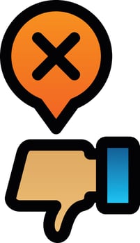 Disagree Vector Icon Design