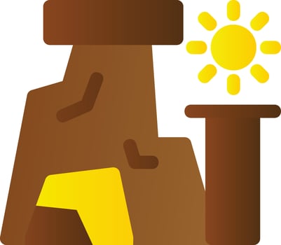 Desert Rocks Filled Icon vector