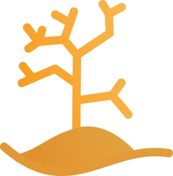 Dry Tree Filled Icon vector