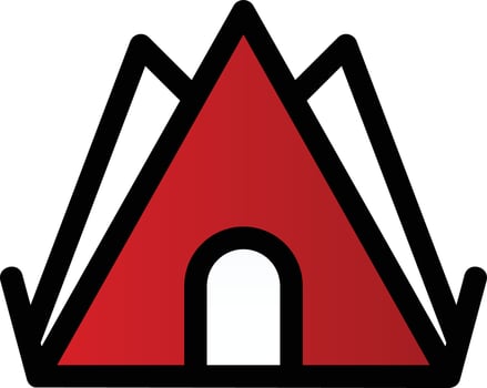 Desert Camp Filled Icon vector