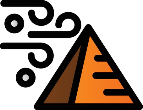 Desert Sandstorm Filled Icon vector