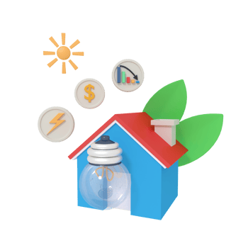 3d illustration of electricity saving png