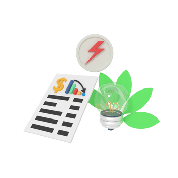 3d illustration of electricity saving png