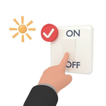 3d illustration of electricity saving png