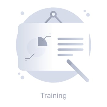 A well designed flat icon of training vector