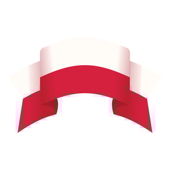 Polish flag icon cartoon vector. Poland travel vector