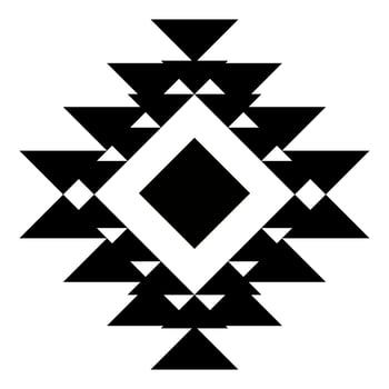black and white with geometric ethnic vector