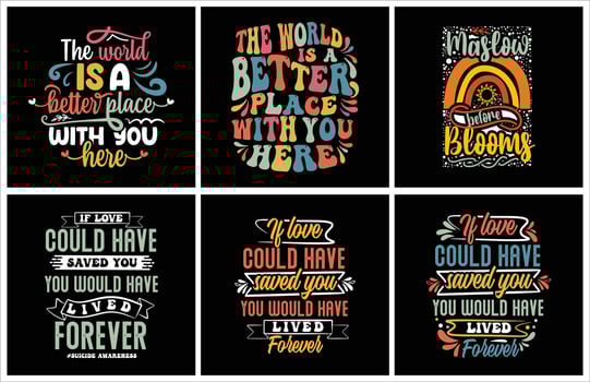 Suicide awareness t shirt design vector bundle