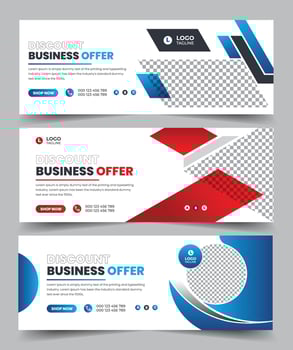 Corporate digital marketing facebook banner social media template vector