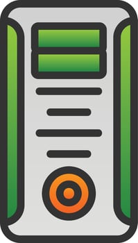 Computer Tower Vector Icon Design