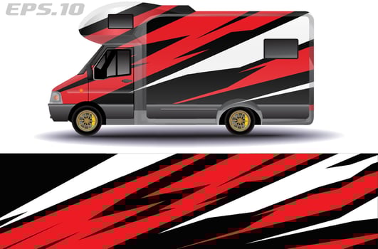 sticker livery car adventure sticker design, cool abstract graphic background vector
