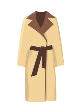 Women coat autumn winter. Vector illustration.