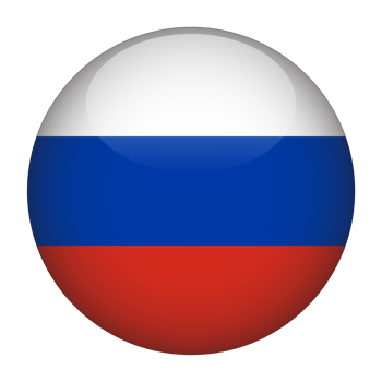Russia 3D Rounded Flag with Transparent Background png