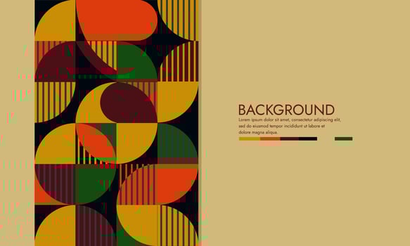 bauhaus circle retro cover design set. abstract geometric background. A4 size for posters, catalogs, journals, annual books, notebooks vector