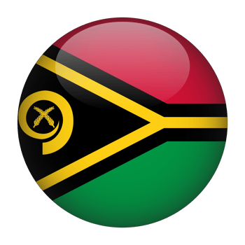Vanuatu 3D Rounded Flag with Transparent Background png