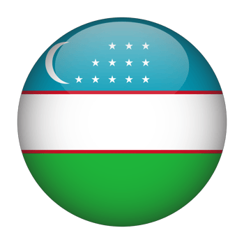 Uzbekistan 3D Rounded Flag with Transparent Background png