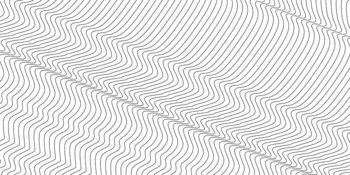 Abstract wavy background. Thin line on white vector