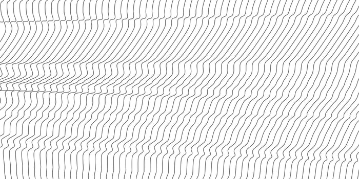 Abstract wavy background. Thin line on white vector