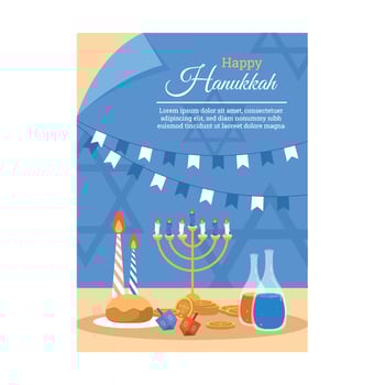 Happy Hanukkah Festival Background vector