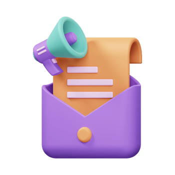 Email Marketing 3D Icon design png