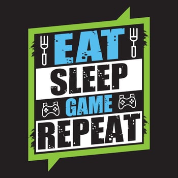 Eat sleep repeat  t shirt design free, lettering t shirt, eat, Typography T-shirt design for print design. Inspirational quote, black tee design, vector, slogan, Vector, illustration Free Vector