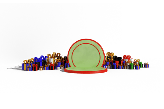 3d gift box for merry Christmas png