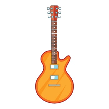 Acoustic guitar icon, cartoon style vector