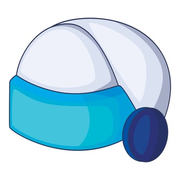 Virtual reality helmet icon, cartoon style vector