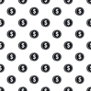 Coin with dollar sign pattern, simple style vector
