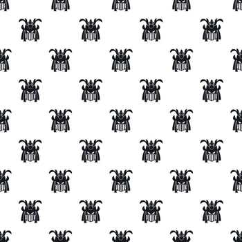 Japanese samurai mask pattern, simple style vector
