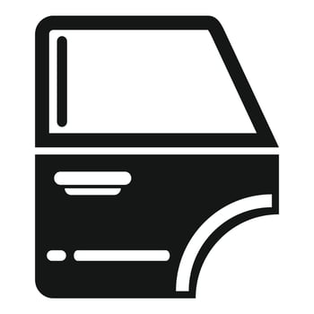 Car door icon simple vector. Window handle vector