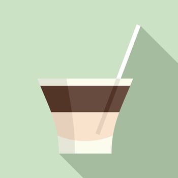 Restaurant cocktail icon flat vector. Eat menu vector