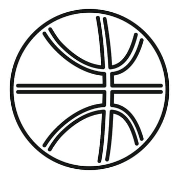 Basketball ball icon outline vector. Active sport vector