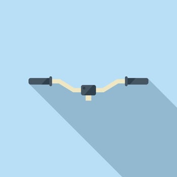 Bike handle bars icon flat vector. Repair fix vector