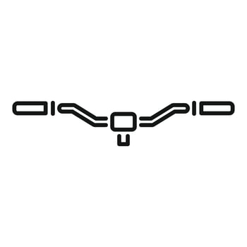 Bike handle bars icon outline vector. Repair fix vector