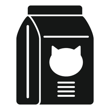 Cat food pack icon simple vector. Cute snack vector