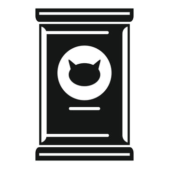 Cat food container icon simple vector. Pet bowl vector