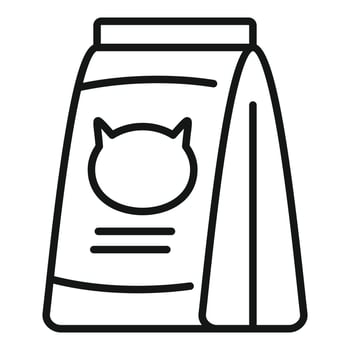 Cat food package icon outline vector. Dog feed vector