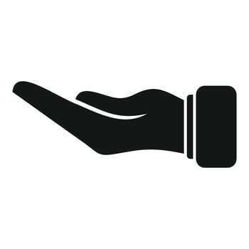 Care arm icon simple vector. Hold finger vector