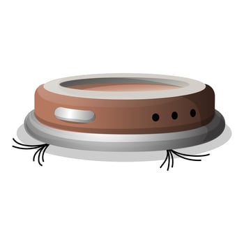 Robot vacuum cleaner icon cartoon vector. Home cleaning vector