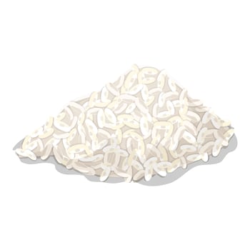White rice icon cartoon vector. Healthy diet vector