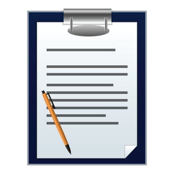 Police report icon cartoon vector. Policeman document vector