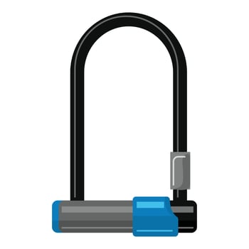 Bike lock tool icon cartoon vector. Bicycle equipment vector