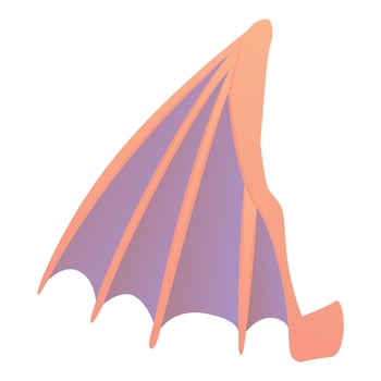Big wing icon, cartoon style vector