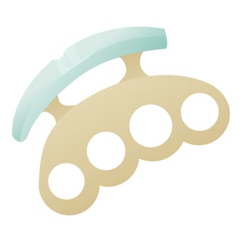 Brass knuckles icon, cartoon style vector