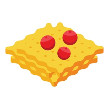 Vegetable milk biscuit icon isometric vector. Vegan food vector