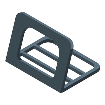 Cushion stand icon isometric vector. Laptop desk vector